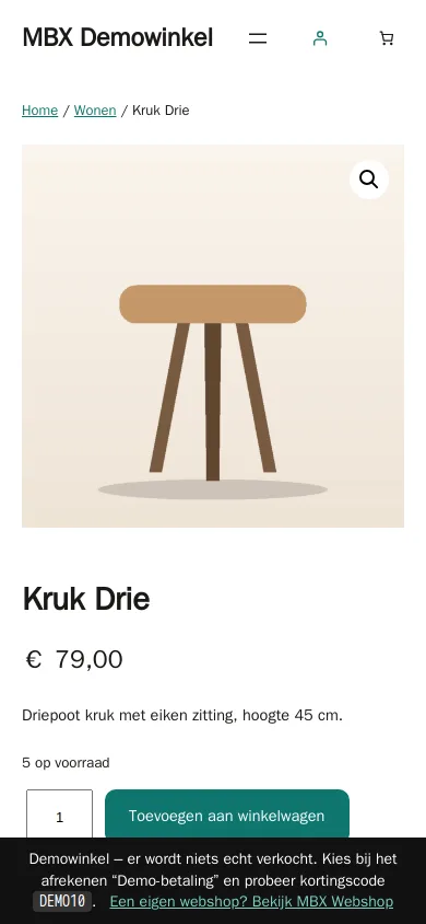 Mooi op elke telefoon: voorbeeld uit de demowinkel